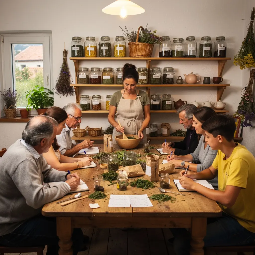 Opuštajuća večernja atmosfera uz čaj i svjetlost svijeća.